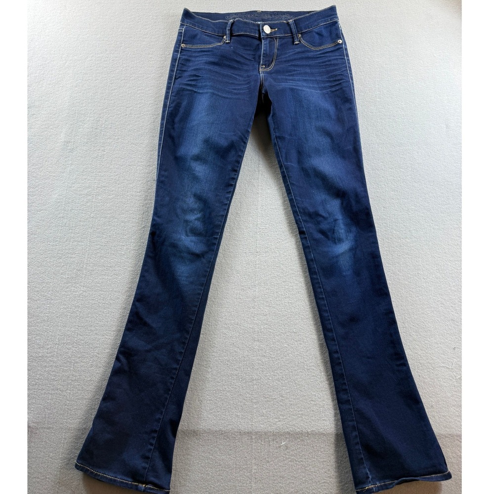 Express Jeans Women 6 Blue Stella Bootcut Low Rise Whiskered 30x34